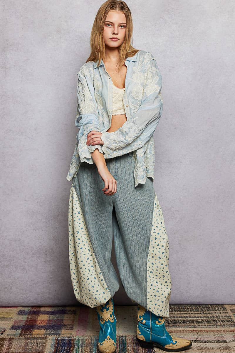 Flora Embroidered Scalloped Top