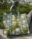 Kayla Floral Quilted Tote Bag