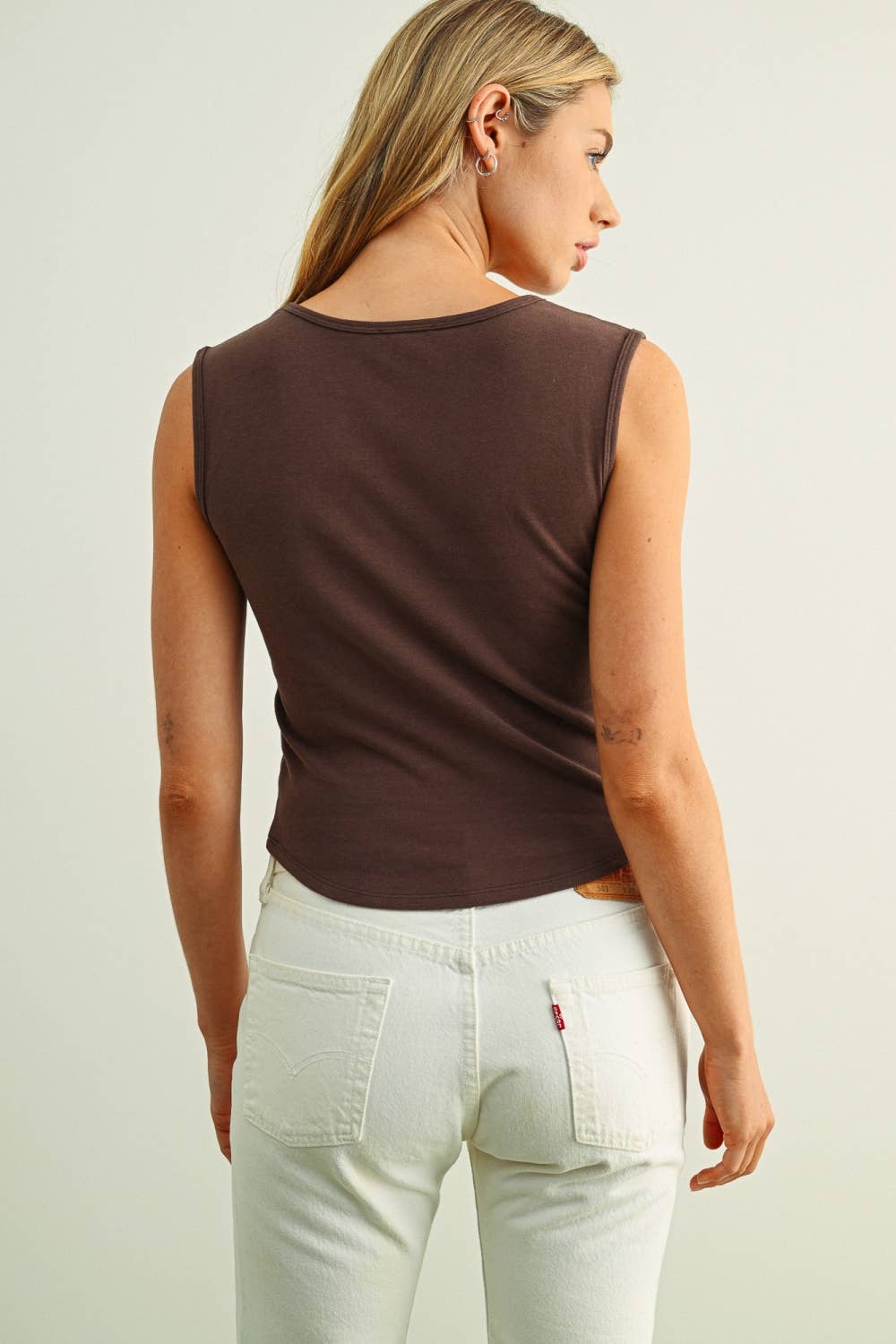 Square Neck Sleeveless Top