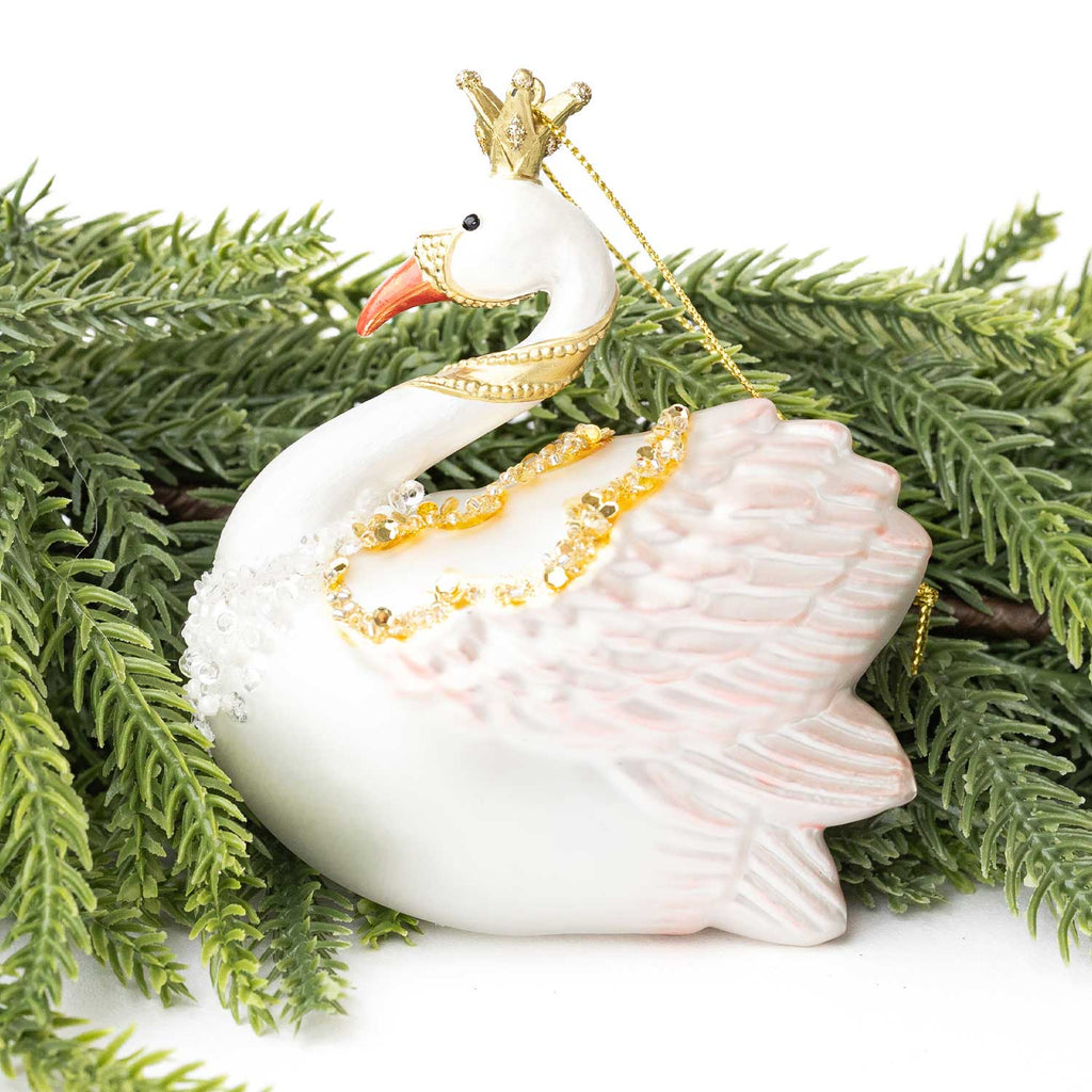 Swan Boxed Glass Ornament