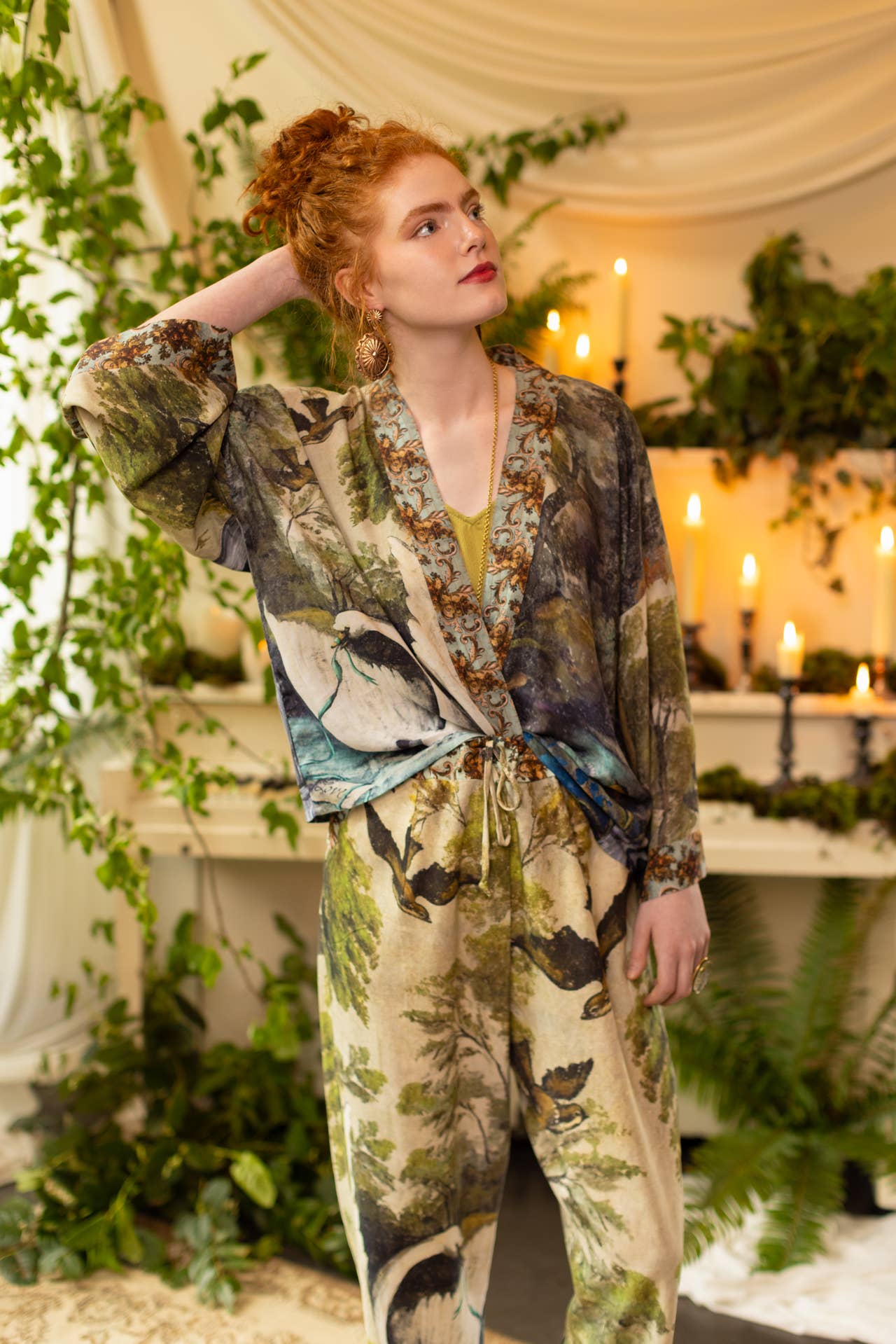 Woodland Swan Kimono - Jennifer Lane Collaboration