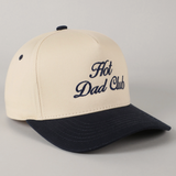 Adjustable cotton dad hat with Hot Dad Club script embroidery

