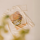 Close-up of the detailed "The Old Rugged Cross" graphic on the 100% cotton shirt.​

