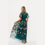 Emerald Floral Dress