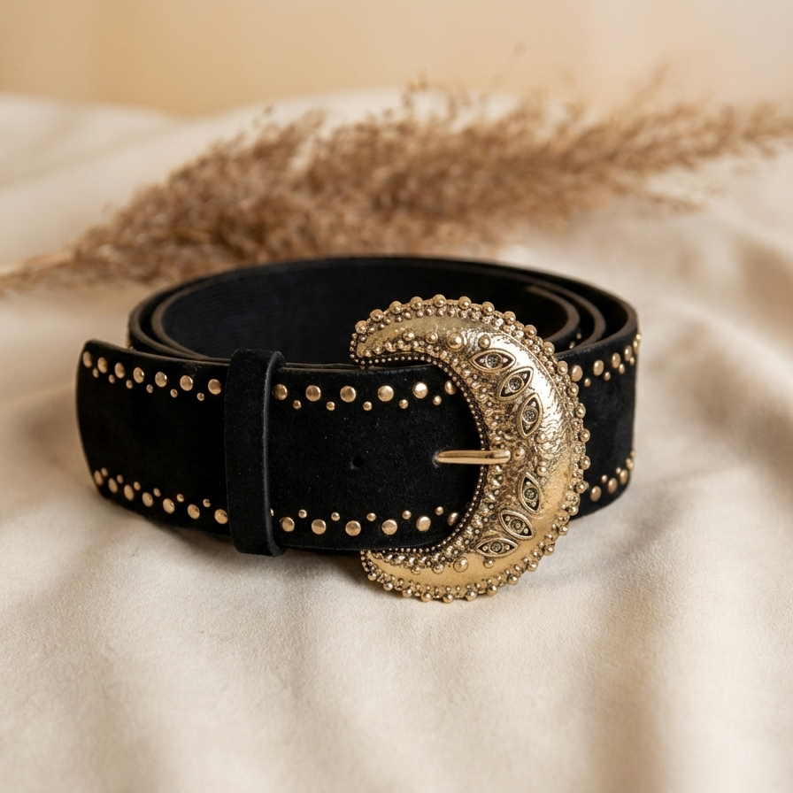 BLACK VELVET ELASTIC BELT