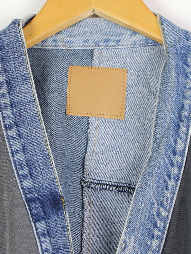 Upcycled Patchwork Denim Jacket