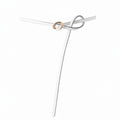 Ultra Thin Tie-On Asymmetrical Buckle Belt