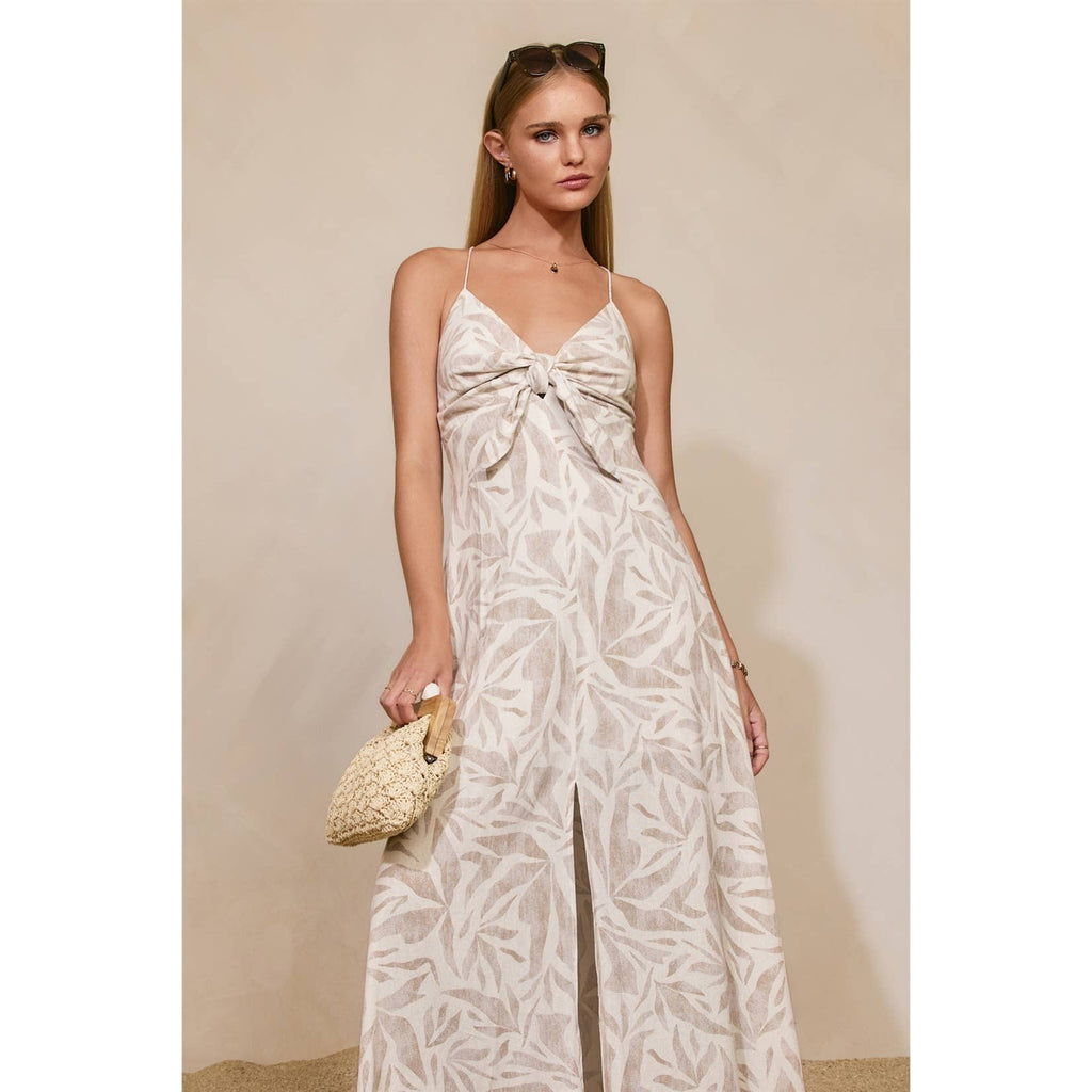 Driftwood Dreams Knot Front Maxi Dress