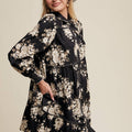 Floral Tiered Shirt Dress- CLEARANCE