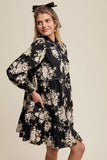 Floral Tiered Shirt Dress