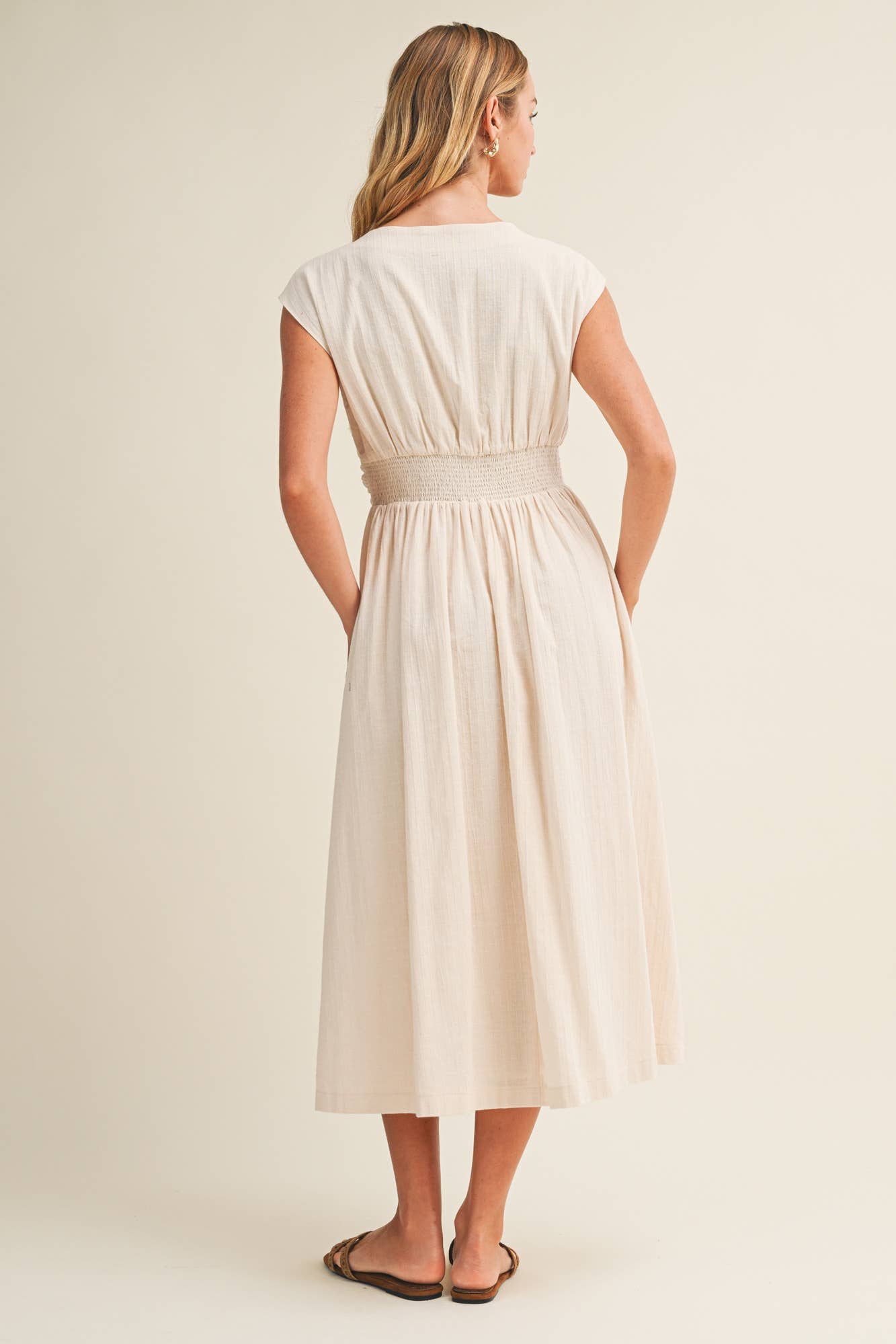 Twist-front flared dress