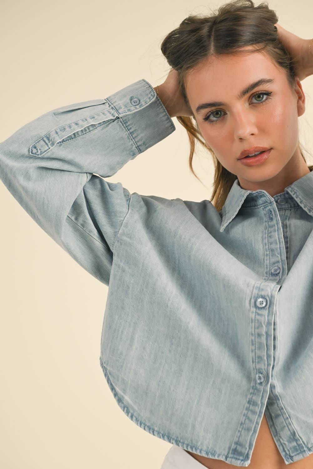 BUTTONDOWN SHORT BODY DENIM SHIRTS