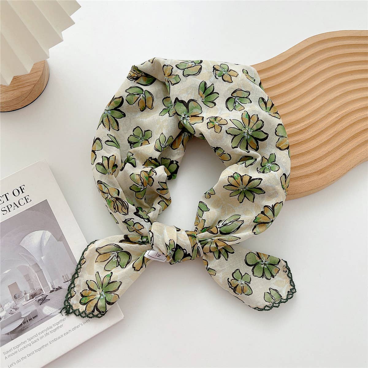 Cotton Linen Square Scarf for Women’s Neck Wrap_CWMS0672