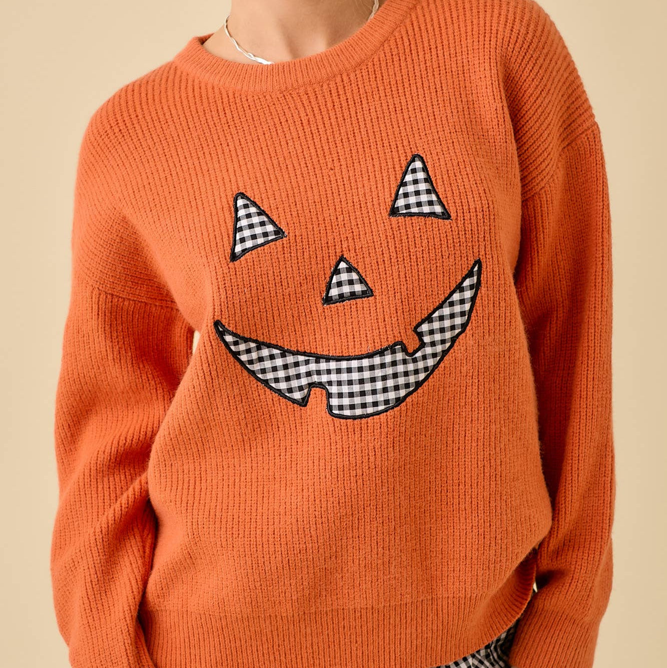 Georgia Pumpkin Patchwork Sweater