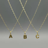 Gold Block Letter Necklace