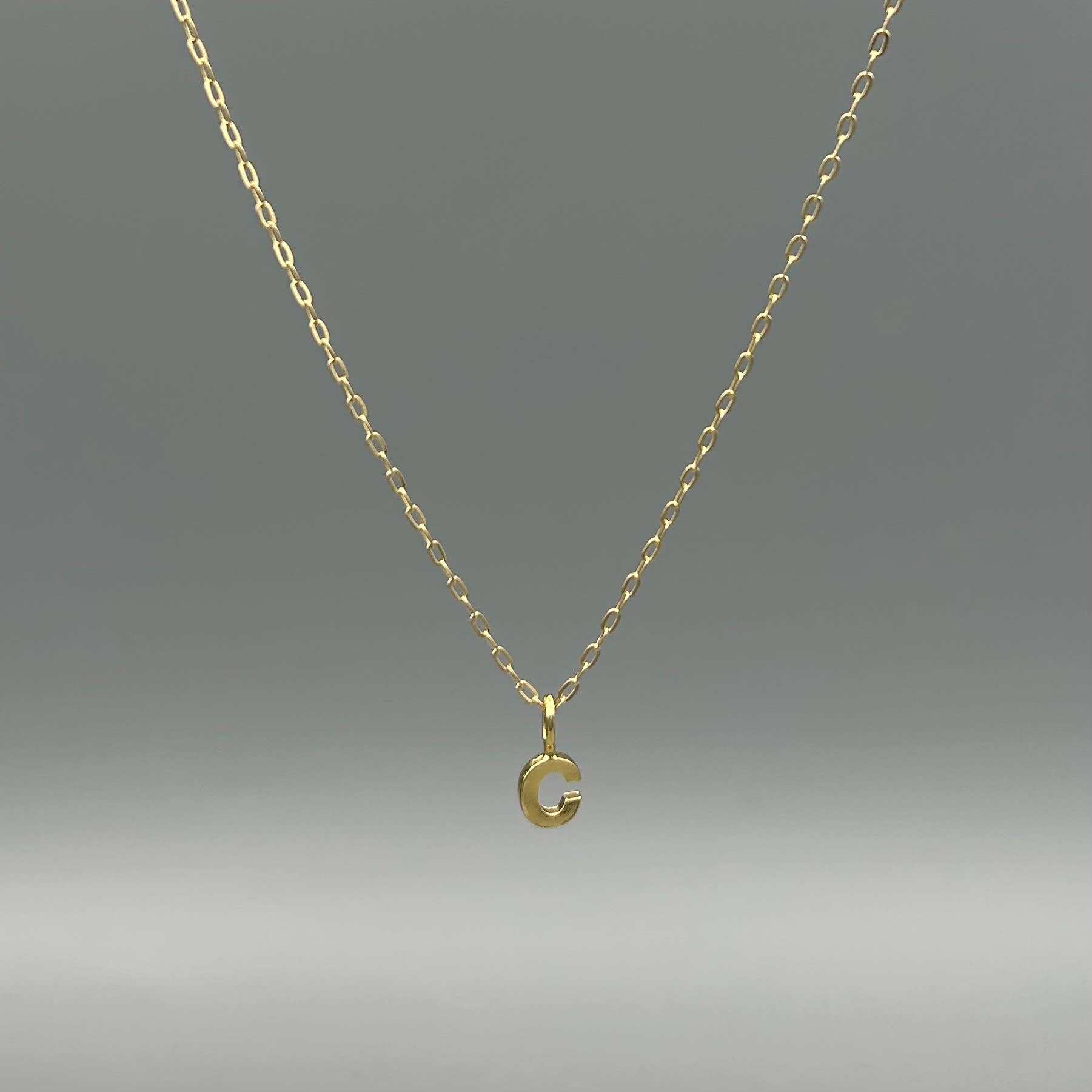 Gold Block Letter Necklace