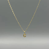 Gold Block Letter Necklace