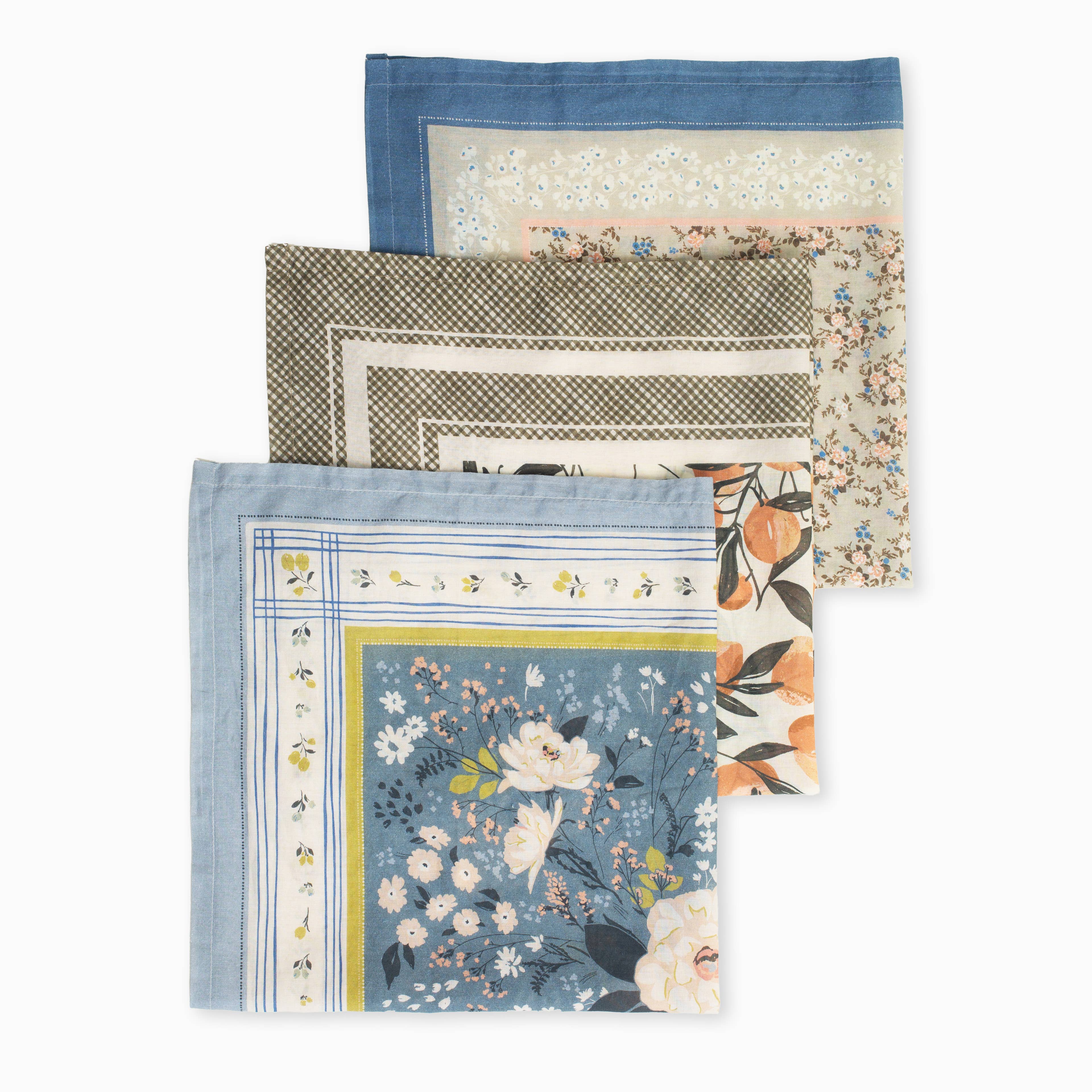 Flutterby Bandana | Bloom Field - Blue Floral
