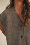The Marlowe Speckled Knit Vest – Cocoa