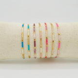 Dainty 3 Tone Bracelet - 24k Gold Plated