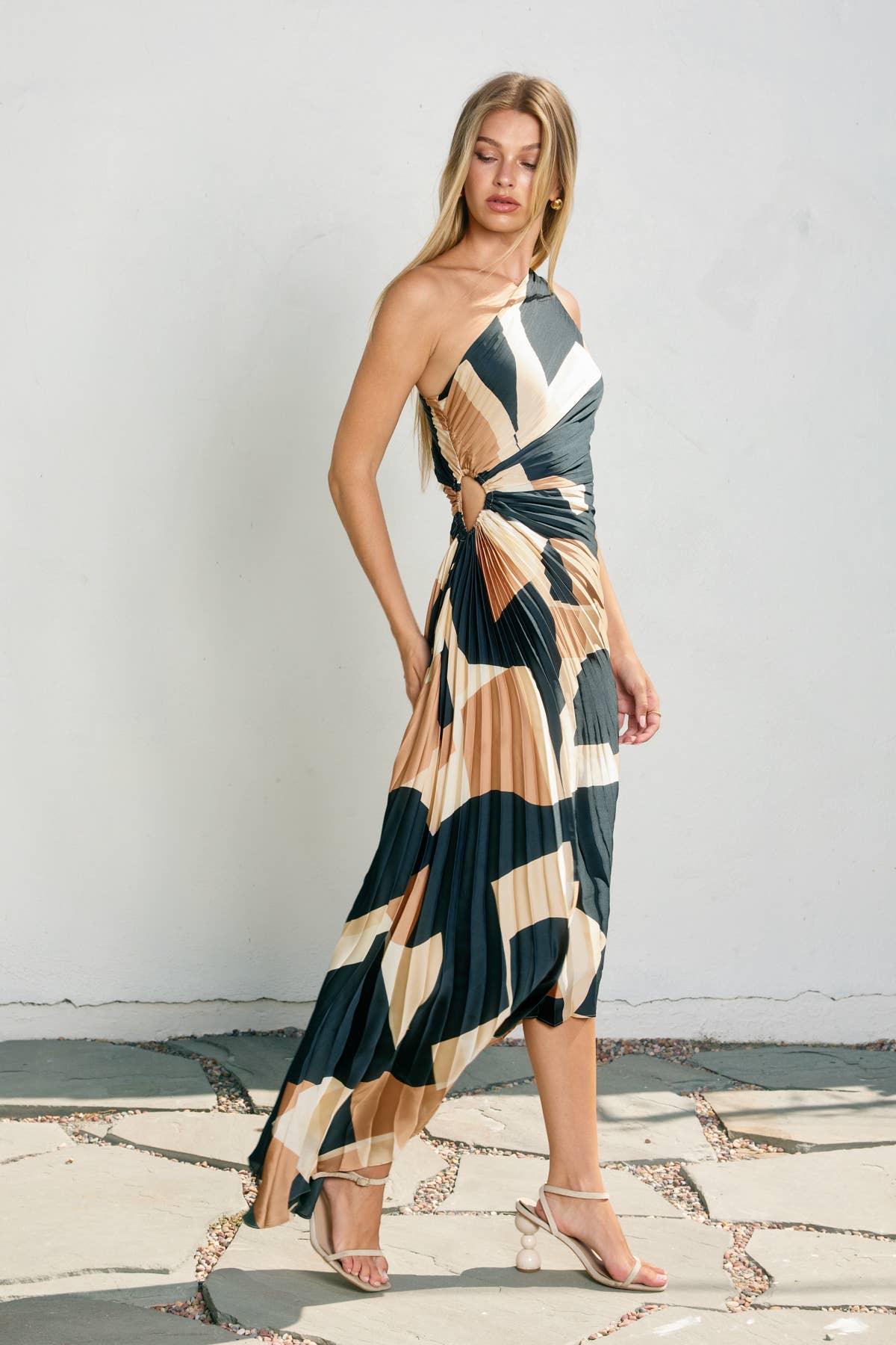 Adrienne Asymmetrical Pleated Maxi Dress East Of These Adrienne Asymmetrical Pleated Maxi Dress East Of These