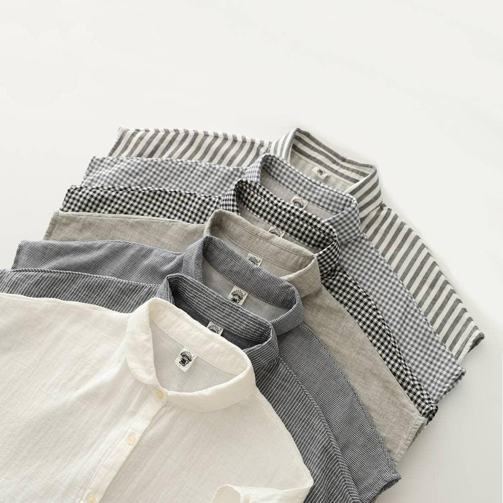 Gingham Soft Muslin Cotton Button-Down cap sleeve blouse