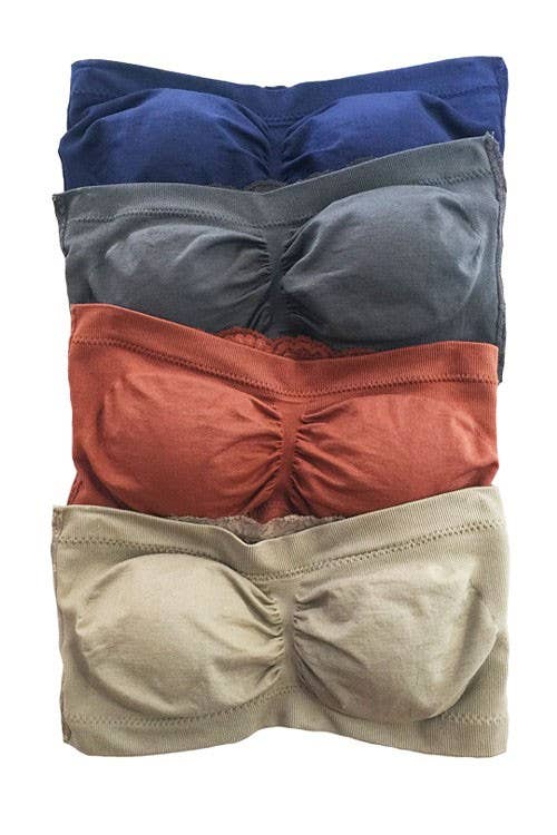 Seamless Bandeau With Lace Back