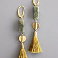 Athena Jasper and tassel earrings
