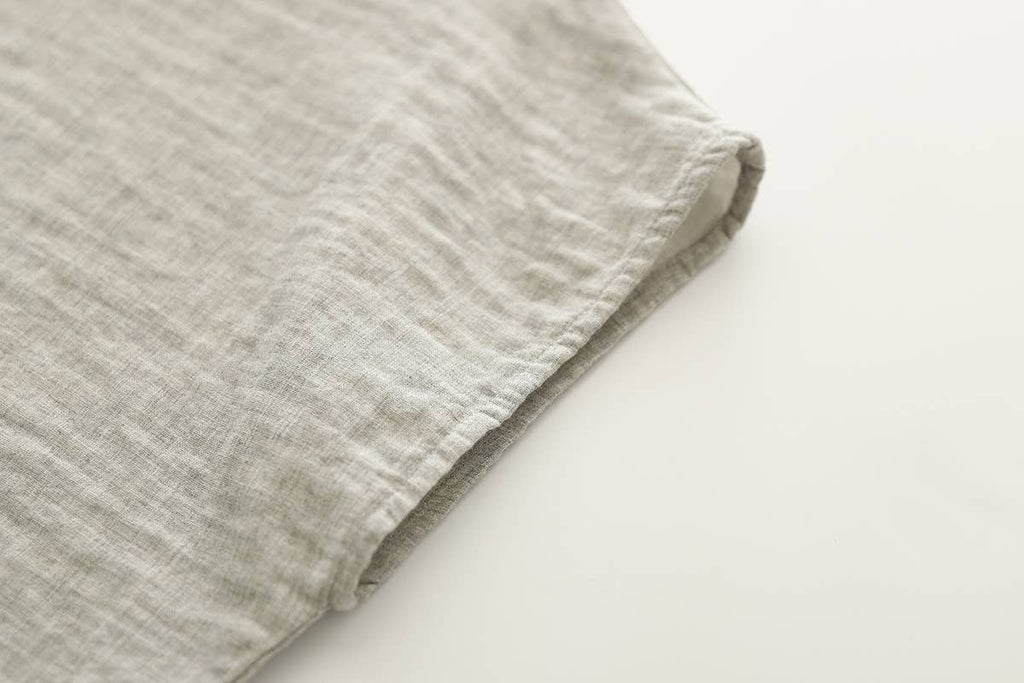 Gingham Soft Muslin Cotton Button-Down cap sleeve blouse