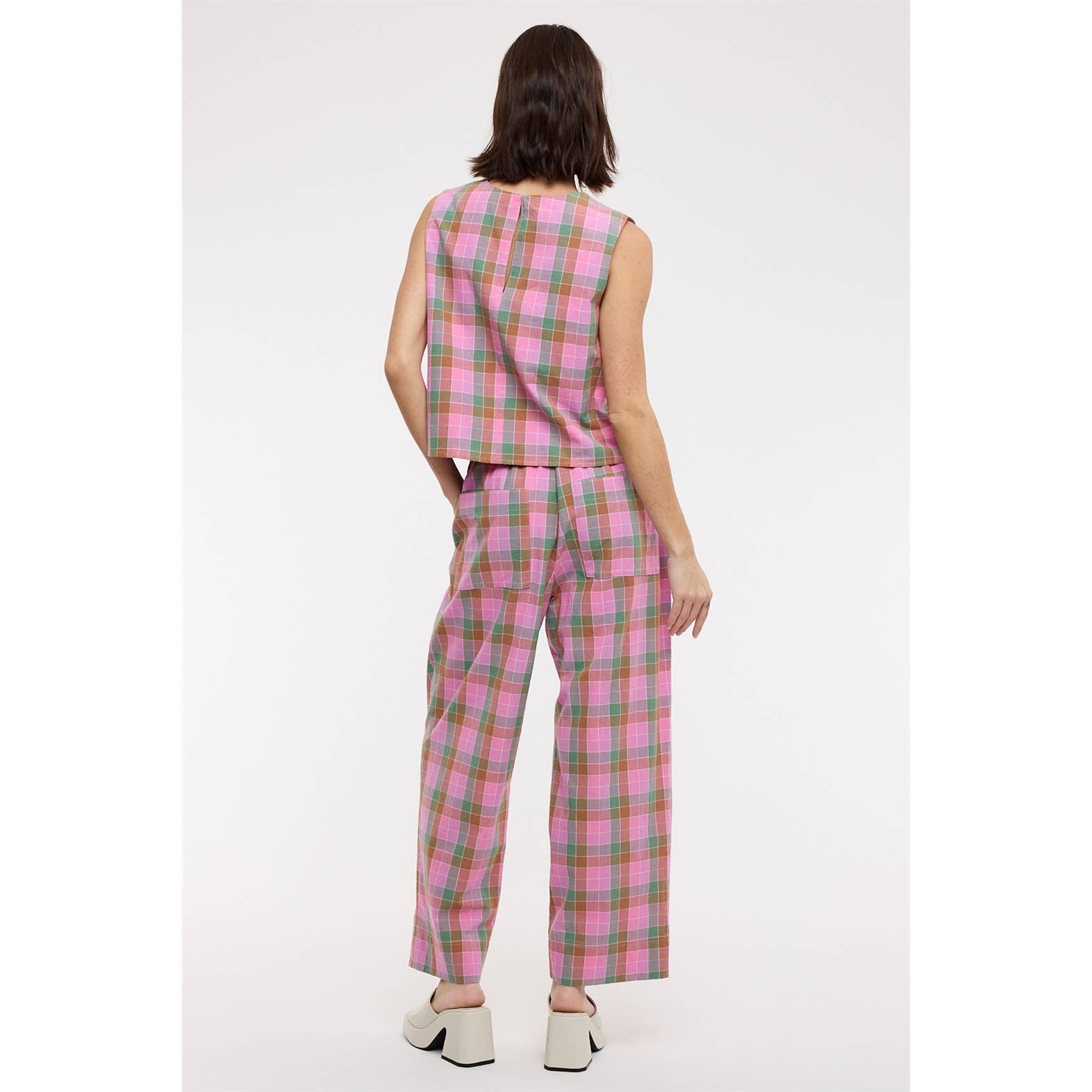 MULTI-PLAID PANTS