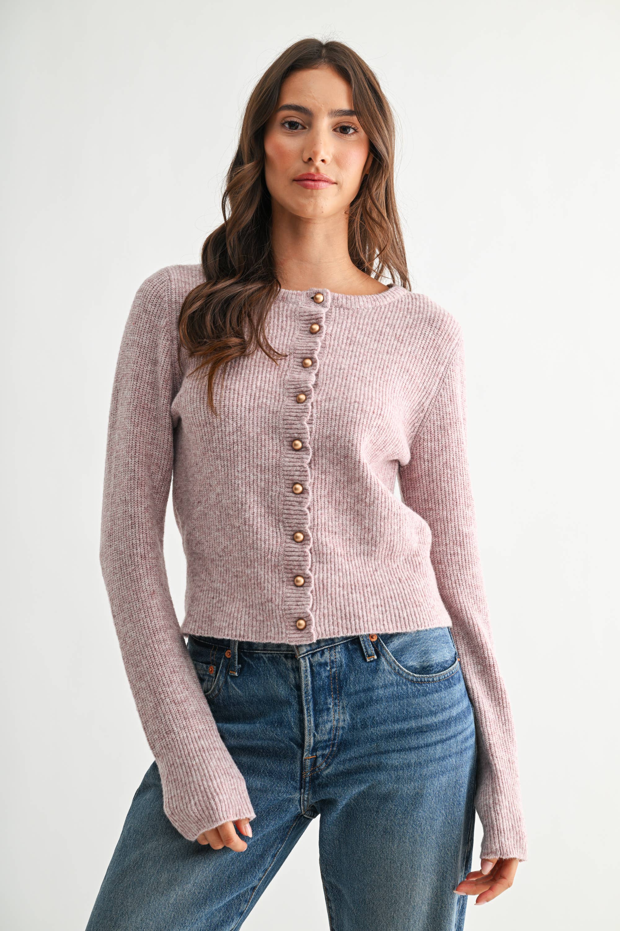 Renee Pearl Button Cardigan
