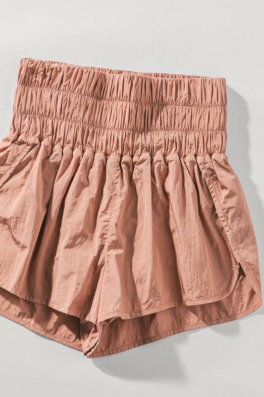 Viral Smocked Waist Running Shorts