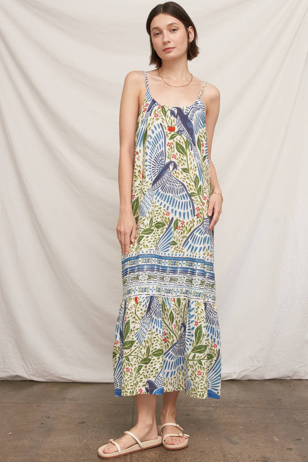 Avery Textured Cotton Maxi Dress