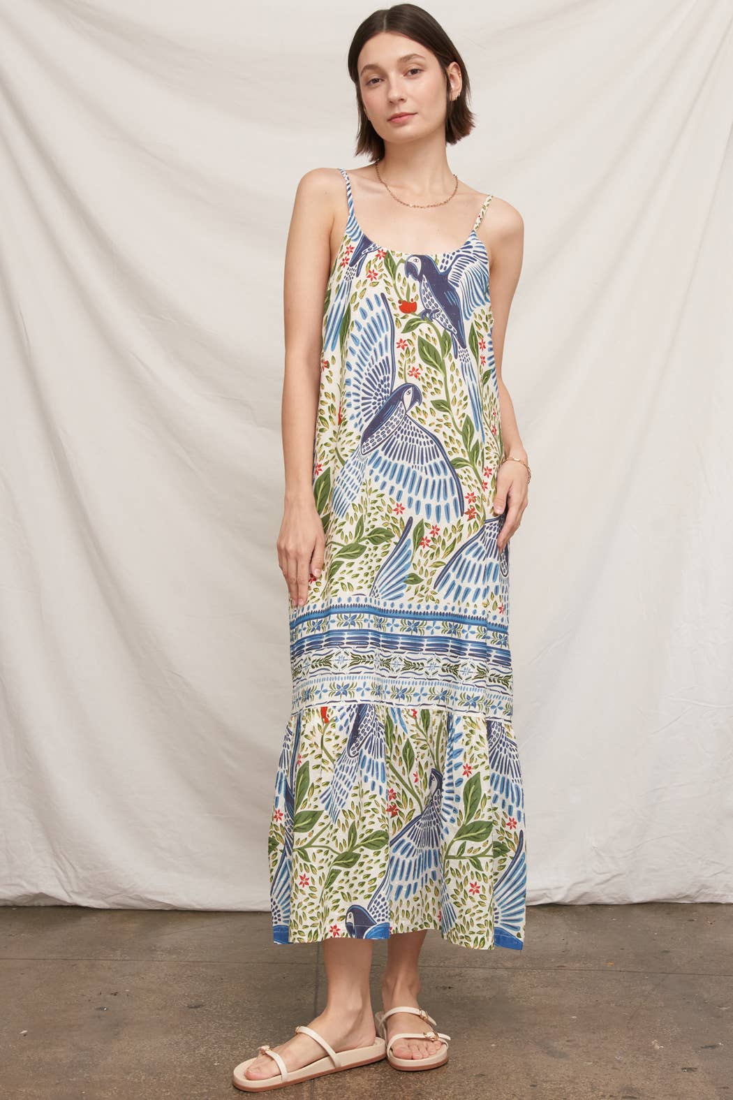 Avery Textured Cotton Maxi Dress