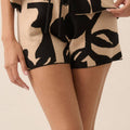 Abstract Floral Knit Shorts
