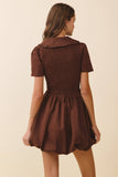 Puff Sleeve Shirred Bodice Bubble Dress