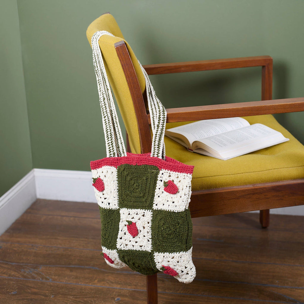 Crochet Strawberries Tote