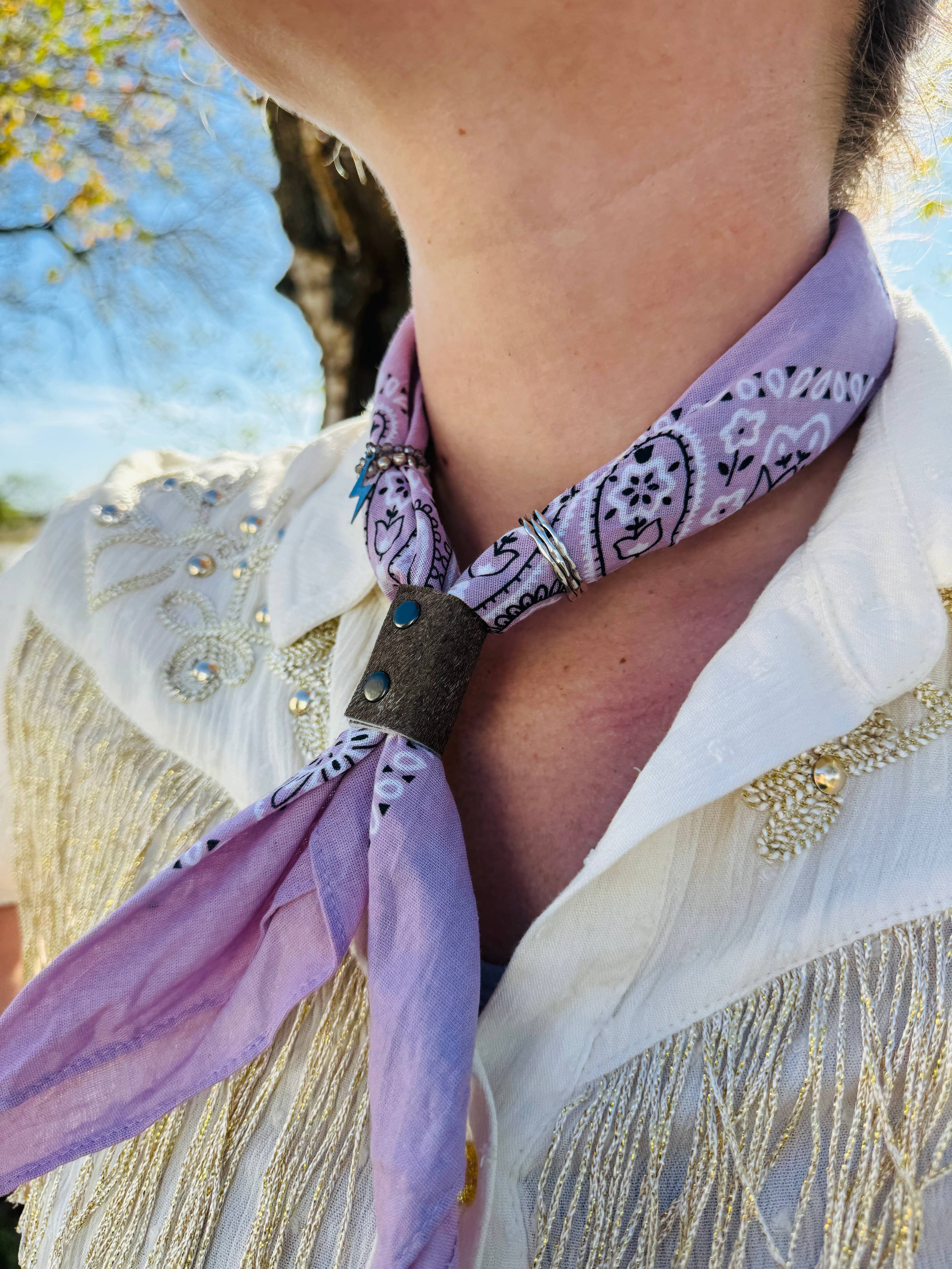 Lavender Hand Dyed Bandanas 