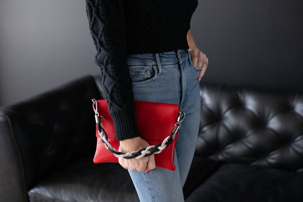 Trio Italian Leather Crossbody, Shoulder & Clutch Bag