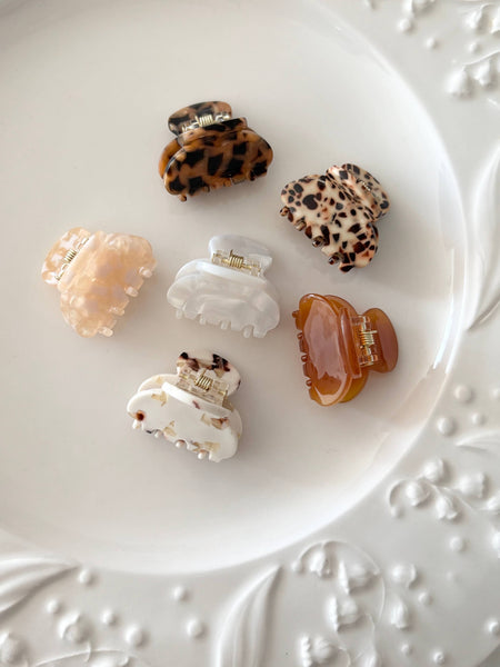 Mini Marble Tortoise Claw Clips (DANJI-CHIC)