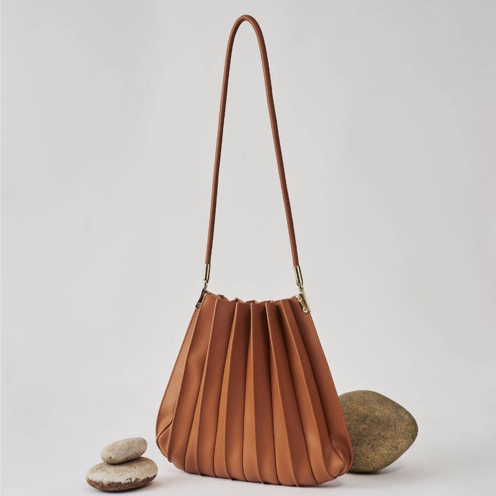 Carrie Saddle Pleated Vegan Shoulder Bag Pre-Order 4/30