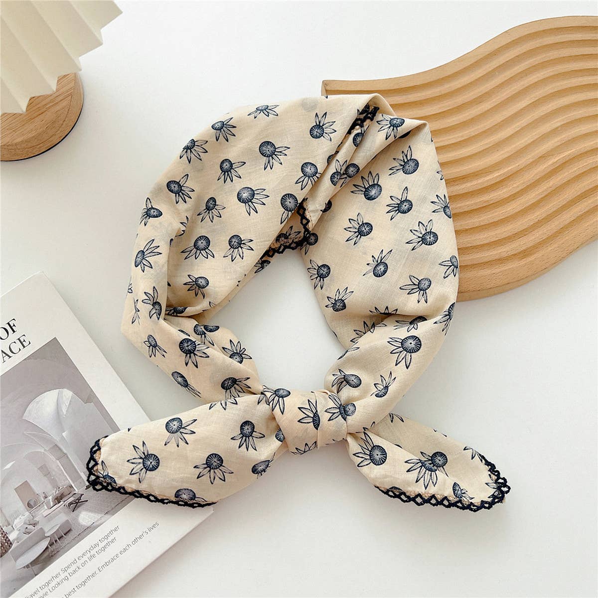 Cotton Linen Square Scarf for Women’s Neck Wrap_CWMS0672