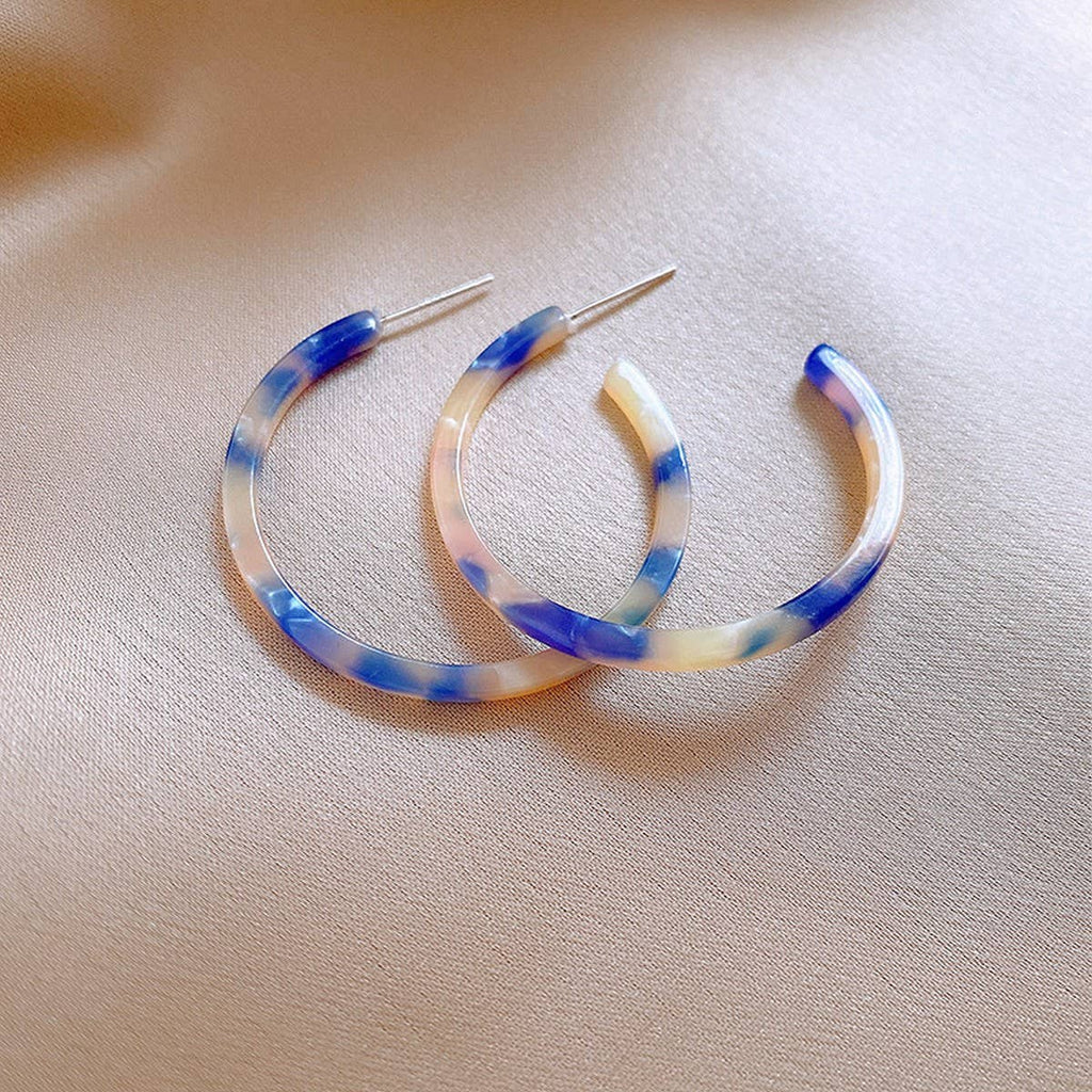 Acrylic Tortoise Hoop Earrings for Women Style_CWAJE2459