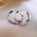 Acrylic Tortoise Hoop Earrings for Women Style_CWAJE2459