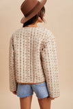 Quilted Bow Tie Puffer Jacket