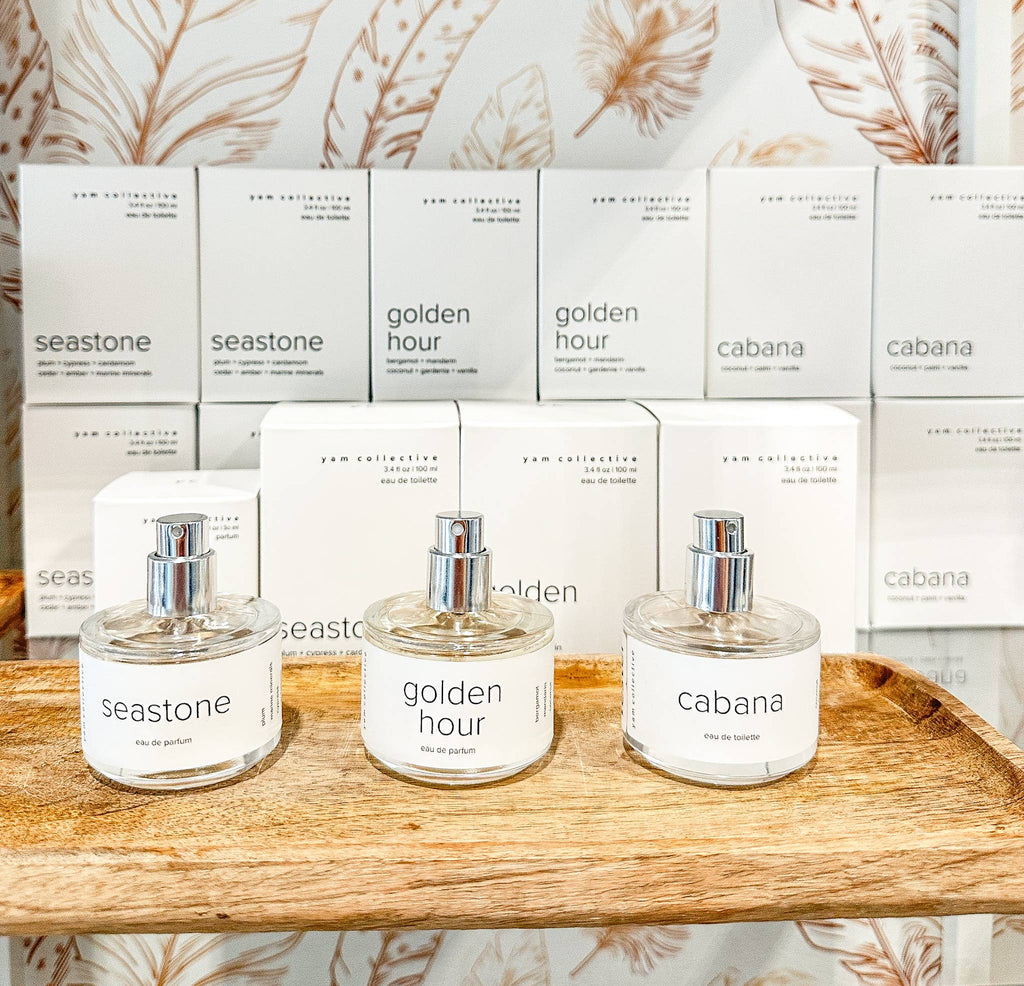 Eau de parfum: Sea Stone /marine minerals, cypress, plum