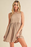Torie Sleeveless Textured Mini Dress