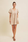 Embroidered Mini Dress