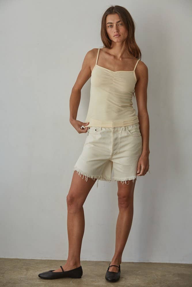 Knit Cotton Spandex Jersey V-Neck Cami Top