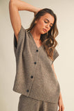 The Marlowe Speckled Knit Vest – Cocoa